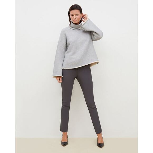 NWT M.M. Lafluer The Hockley 2.0 Pant Straight Leg Women’s 6 Gray Career Office - Picture 2 of 13